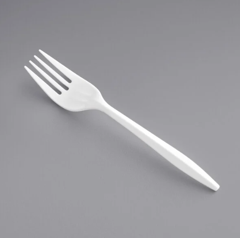 Medium Weight White Polypropylene Plastic Fork (700/Case)