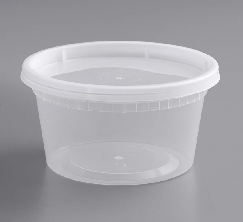 12 oz. PP Translucent Deli Container and Lid Combo (Case of 240 Sets)