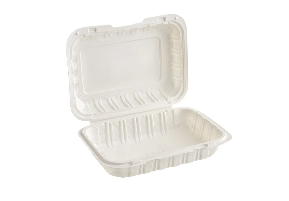 9x6 Inch Rectangular Ivory White PP Container - 1 Compartment (150/Case)