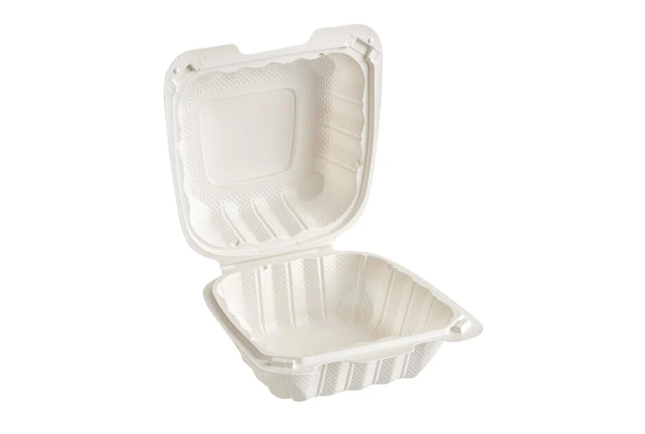 6x6 Inch Ivory White PP Container - 1 Compartment (250/Case)