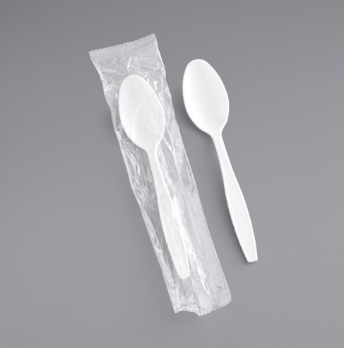 Heavy Weight Disposable White Spoons - Individually Wrapped, 1,000/Case