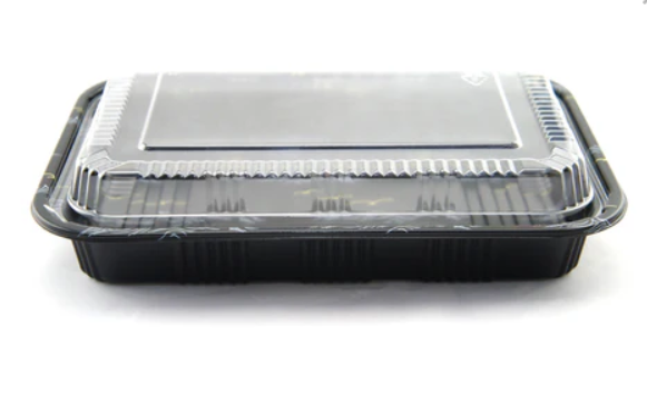 825 Extended Large Tray Sushi Containers ( Kamome Bird ) 200 SETS / Case (200 Trays, 200 Lids) ≈11.7" × 8.3" × 1.8" (L×W×H)