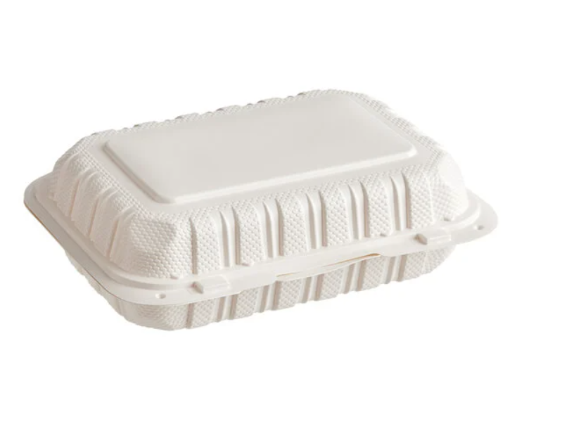 9x6 Inch Rectangular Ivory White PP Container - 1 Compartment (150/Case)