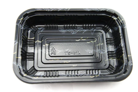 810 Standard Sushi Tray  ( Kamome Bird ) 400 SETS / Case (400 Trays, 400 Lids) ≈8.5" × 5.8" × 1.6" (L×W×H)