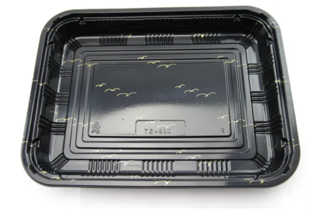 830 Largest Party Tray Sushi Containers ( Kamome Bird )160 SETS / Case (160 Trays, 160 Lids) ≈12.5" × 9.0" × 1.8" (L×W×H)