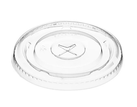Cold Cup Clear Flat Lid with Straw Slot - Fits 16, 20, and 24 oz. Cups - (1,000)/Case