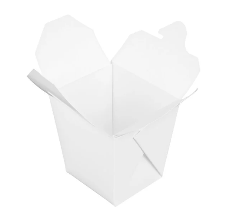 16 oz. White Paper Food Pail Container - 500/Case