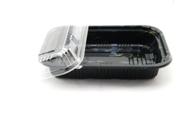 810 Standard Sushi Tray  ( Kamome Bird ) 400 SETS / Case (400 Trays, 400 Lids) ≈8.5" × 5.8" × 1.6" (L×W×H)