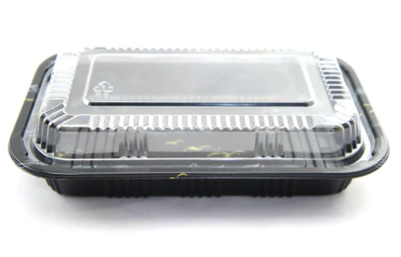 815 Mid-Capacity Tray, (Kamome Bird) Sushi Container 300 SETS / Case (300 Trays, 300 Lids) ≈9.6" × 6.8" × 1.7" (L×W×H)