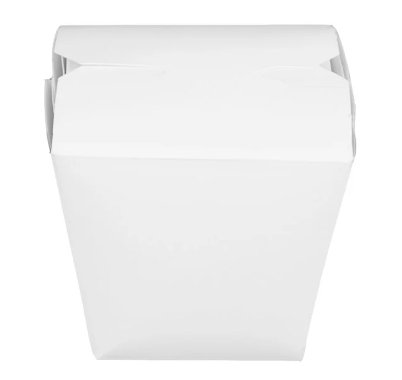 16 oz. White Paper Food Pail Container - 500/Case