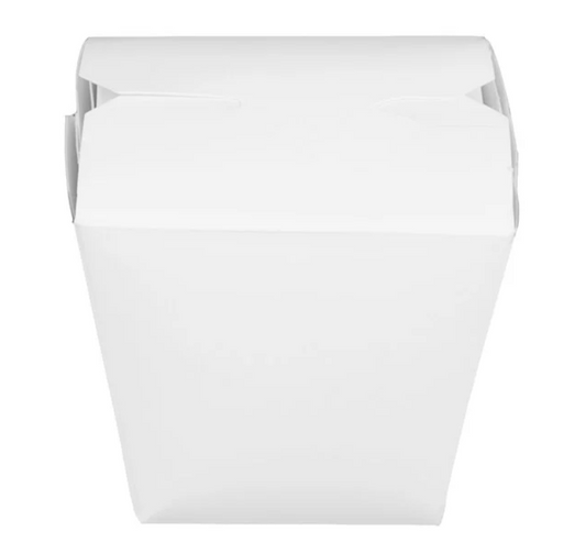32 oz. White Paper Food Pail Container - 500/Case